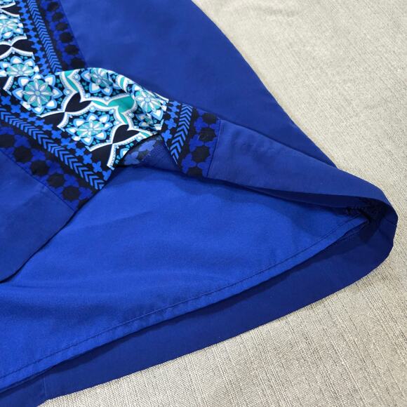 Banana Republic Wom Sz 6 Blue Short Sleeve Dress Office Professional Spring EUC - Picture 11 of 12